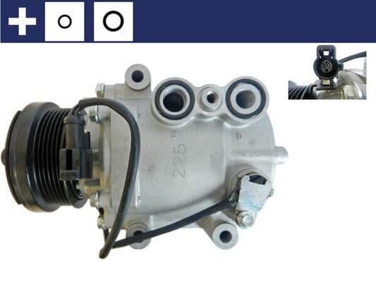 Airconditioning compressor past: FORD FIESTA, FIESTA IV, FIESTA V, FUSION, KA, STREET KA 1.25-1.8D 03.00-12.12