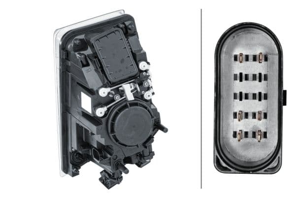 Koplamp Rechts (H7/H7/LED/PY21W, handleiding, zonder motor, kleur invoegen: verchroomd, kleur indicator: transparant) past: VOLVO FH, FH II, FH16, FM 09.05-