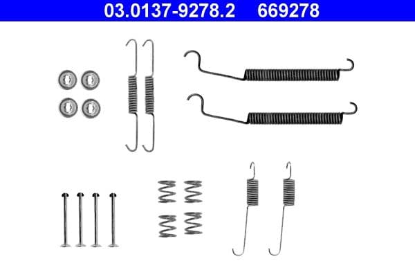 Remschoen reparatieset Links/Rechts past: PEUGEOT 106 II, 206, 206+, 306  RENAULT CLIO II, LOGAN I, THALIA I, THALIA II, TWINGO I, TWINGO II 1.1-2.0D 06.94-