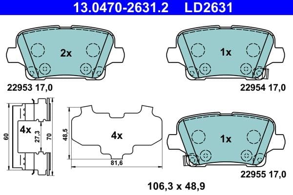 Keramische remblokken Achter , past: OPEL INSIGNIA B, INSIGNIA B COUNTRY, INSIGNIA B GRAND SPORT 1.5-2.0D 03.17-