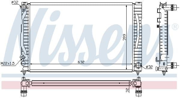 Motorradiator (met eerst passende elementen) past: AUDI A4 B5, A6 C5  SKODA SUPERB I  VW PASSAT B5, PASSAT B5.5 2.4-2.8 01.95-03.08