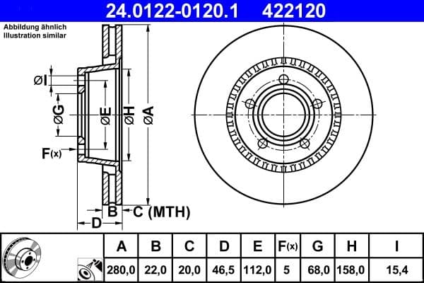 Brake disc Voor Links/Rechts past: AUDI 100 C3, 200 C2, 200 C3, QUATTRO 2.1/2.2/2.3 10.79-12.91