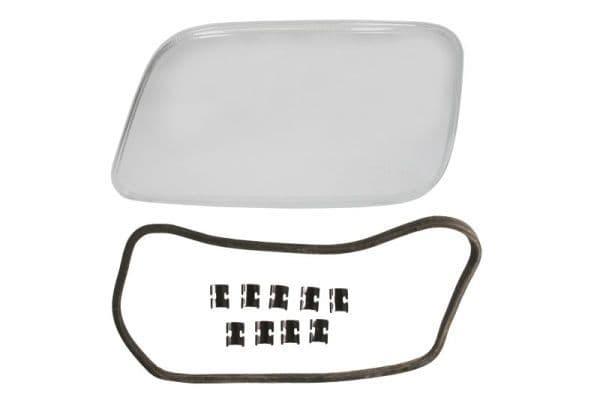 Koplampglas Links (met pakking, met sloten) past: MERCEDES ACTROS MP2 / MP3 10.02-