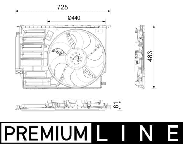 Radiatorventilator (met huisvesting) past: BMW 2 (F45), 2 GRAN TOURER (F46), 2 GRAN TOURER VAN (F46), X1 (F48), X2 (F39)  MINI CLUBMAN (F54), COUNTRYMAN (F60) 1.5D/2.0D 03.14-