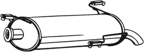 Uitlaatsysteem achterste geluiddemper past: PEUGEOT 306 1.8/2.0 05.93-05.01