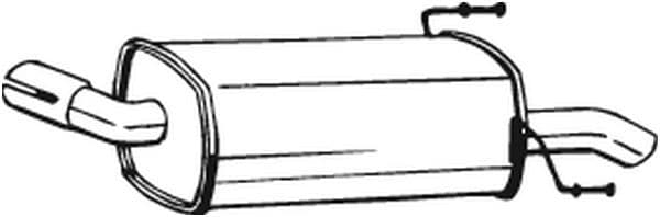 Uitlaatsysteem achterste geluiddemper past: OPEL ASTRA H, ASTRA H CLASSIC, ASTRA H GTC 1.7D 02.07-