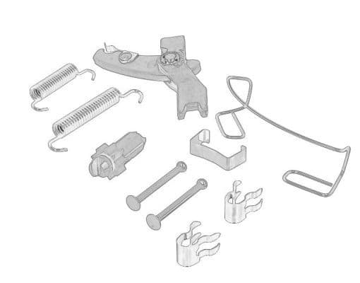 Remschoen montage set (lente) past: IVECO DAILY II, DAILY III, DAILY IV, DAILY V, DAILY VI 01.89-