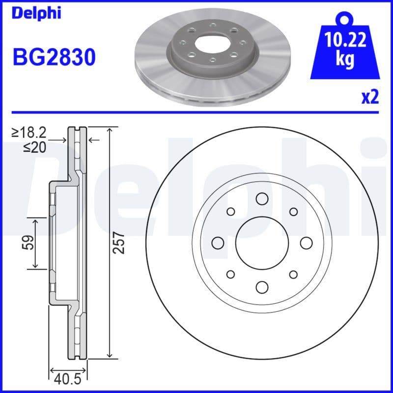 Remschijf set (2 stuks) Voor Links/Rechts past: ALFA ROMEO 145, 146, 155  FIAT BARCHETTA, BRAVA, BRAVO I, DOBLO, MAREA, PALIO, PUNTO, SIENA, STRADA, TEMPRA, TIPO  LANCIA DEDRA 1.2-2.4D 02.88-