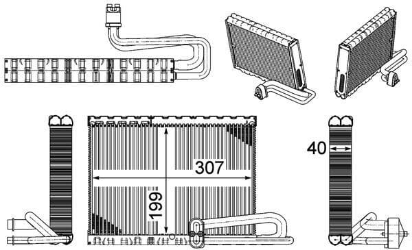 Airconditioning verdamper past: VOLVO FH, FH16 D13A400-D16C610