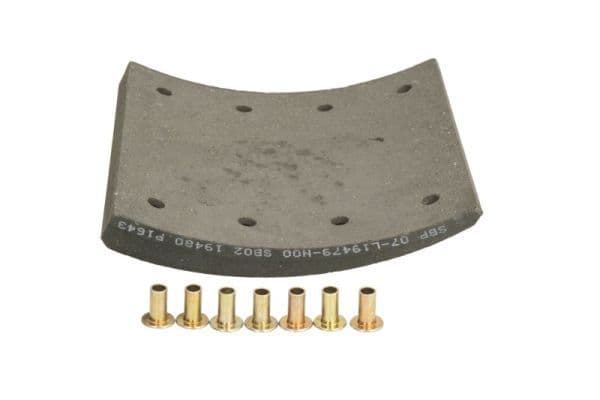 Brake shoe lining Achter (367x180. 1-overmaat) past: SAF S, SK, SKRLS, SKRS, Z