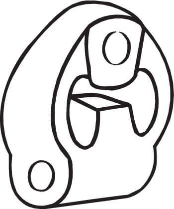 Uitlaatsysteem hanger past: ALFA ROMEO MITO  CITROEN NEMO  FIAT 500L, FIORINO, GRANDE PUNTO, PUNTO, QUBO  OPEL CORSA D  PEUGEOT BIPPER, BIPPER TEPEE 1.0-1.4D 10.05-