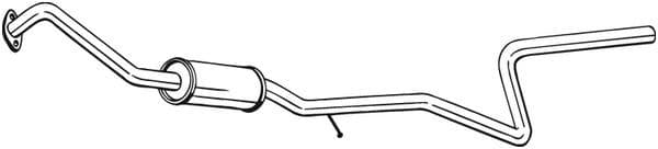 Middendemper uitlaatsysteem past: FORD FIESTA V, FUSION 1.6D 11.04-12.12