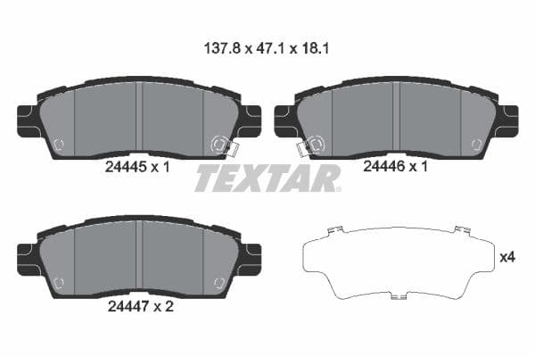 Remblokken set Achter , past: BUICK ENCLAVE  CHEVROLET SSR, TRAILBLAZER, TRAVERSE  GMC ACADIA, ENVOY  ISUZU ASCENDER  SAAB 9-7X 3.6-6.0 09.01-