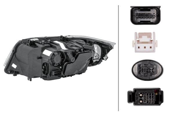 Koplamp Rechts (D1S/H3/H8/LED, elektrisch, met motor) past: BMW 3 E90, E91 08.08-12.12