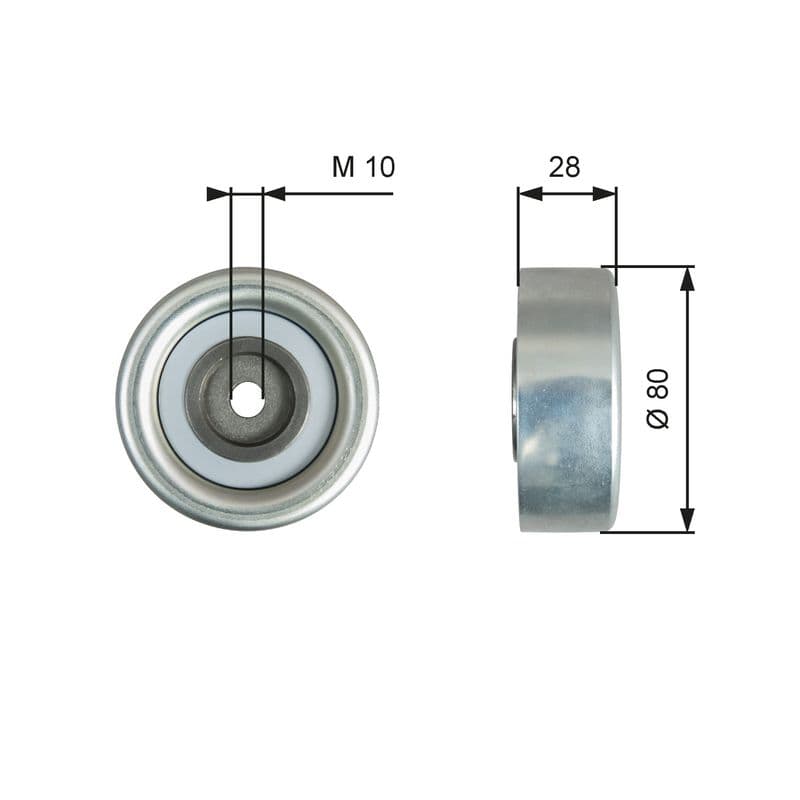 Deflection/Guide Pulley, V-ribbed belt