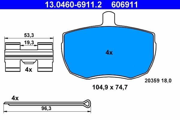 Brake Pad Set, disc brake