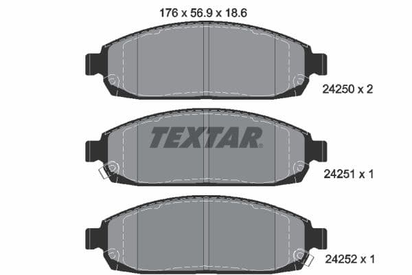 Remblokken set Voor , past: JEEP COMMANDER, GRAND CHEROKEE III 3.0D-5.7 10.04-10.11