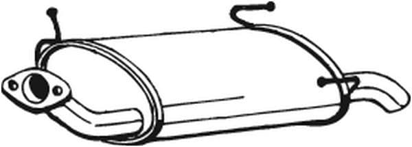 Uitlaatsysteem achterste geluiddemper past: NISSAN PRIMERA 1.6 09.96-07.02