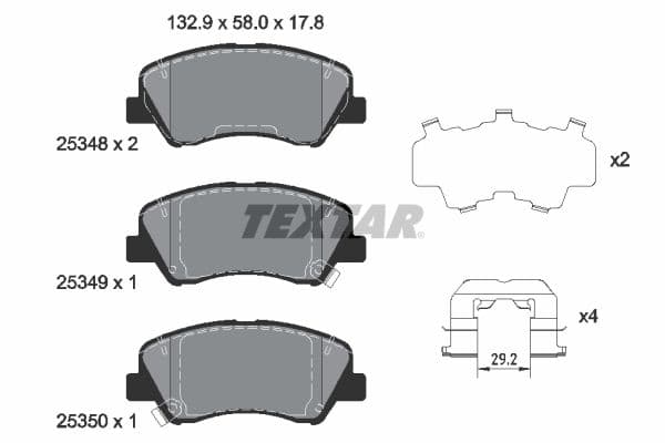 Remblokken set Voor , past: HYUNDAI ACCENT IV, ACCENT V, I20 ACTIVE, I20 II, I20 III, SOLARIS  KIA RIO III, RIO IV, STONIC 1.0-1.6D 11.10-