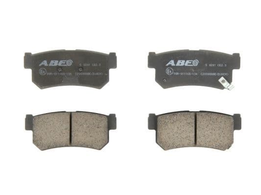 Remblokken set Achter , past: DAEWOO KORANDO, MUSSO, REXTON  SSANGYONG ACTYON I, ACTYON II, ACTYON SPORTS I, ACTYON SPORTS II, KORANDO, KYRON, MUSSO, REXTON / REXTON II 2.0D-3.2 04.98-