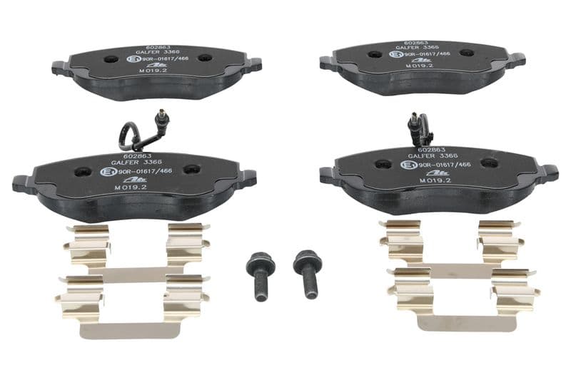 Remblokken set Voor (met extra's  met remklauw geleidingsbouten), past: CITROEN C8, JUMPY I  FIAT SCUDO, ULYSSE  LANCIA PHEDRA  PEUGEOT 807, EXPERT 1.6-2.2D 10.95-