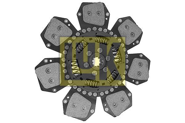 Koppelingsplaat/plaat keramiek (310mm  aantal peddels: 7) past: CASE IH 100, 80, 90  MC CORMICK C 100, C 80, C 90, CX 100, CX 105, CX 80, CX 85, CX 90, CX 95