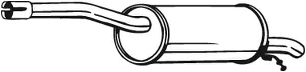 Uitlaatsysteem achterste geluiddemper past: DACIA LOGAN, LOGAN EXPRESS, LOGAN MCV  RENAULT LOGAN I 1.5D 02.07-