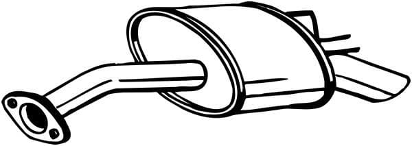 Uitlaatsysteem achterste geluiddemper past: HYUNDAI MATRIX 1.5D/1.6/1.8 06.01-08.10