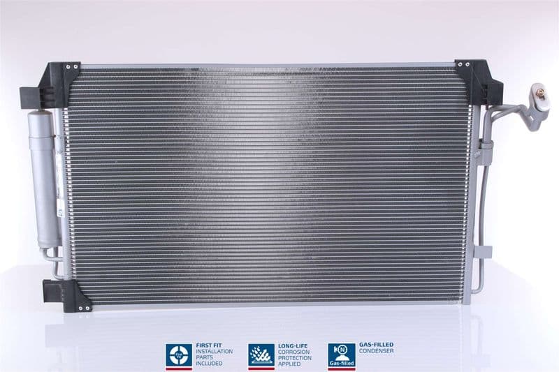 A/C condensator (met droger, (EN) additional fitting elements) past: NISSAN TEANA III 2.5/3.5 09.13-