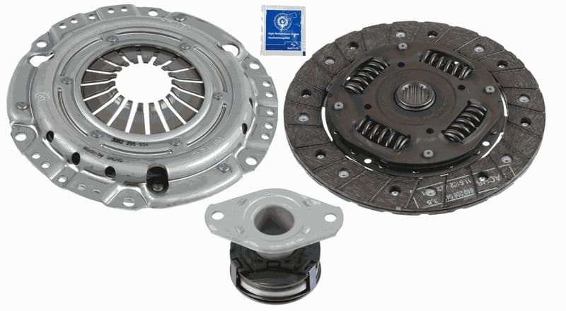 Koppelingskit met lager (190mm) past: SKODA FABIA I, FABIA I PRAKTIK, OCTAVIA I 1.0/1.4 04.99-05.03