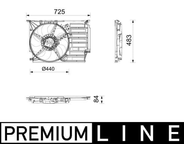 Radiatorventilator past: BMW 1 (F40), 2 (F45), 2 GRAN COUPE (F44), 2 GRAN TOURER (F46), 2 GRAN TOURER VAN (F46), X1 (F48), X2 (F39)  MINI (F55), (F56), (F57), CLUBMAN (F54) 1.5-2.0D 12.13-