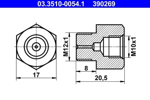 Remslang element (lengte: 8/20,5mm)