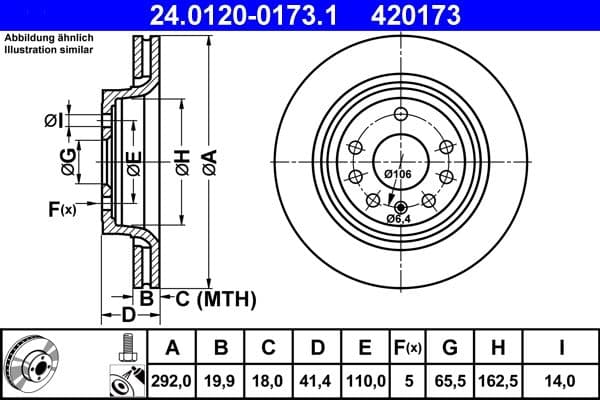 Brake disc Achter Links/Rechts past: CHEVROLET VECTRA  FIAT CROMA  OPEL SIGNUM, VECTRA C, VECTRA C GTS  SAAB 9-3, 9-3X 1.6-3.2 09.01-02.15