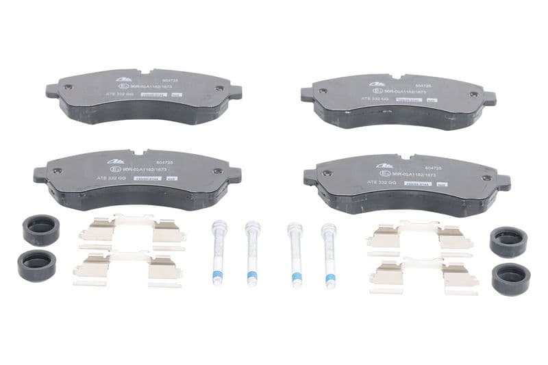 Remblokken set Voor (met remklauw geleidingsbouten), past: MERCEDES SPRINTER 3,5-T (B906), SPRINTER 3,5-T (B907), SPRINTER 3,5-T (B907, B910), SPRINTER 3-T (B907) 1.8-Electric 04.06-