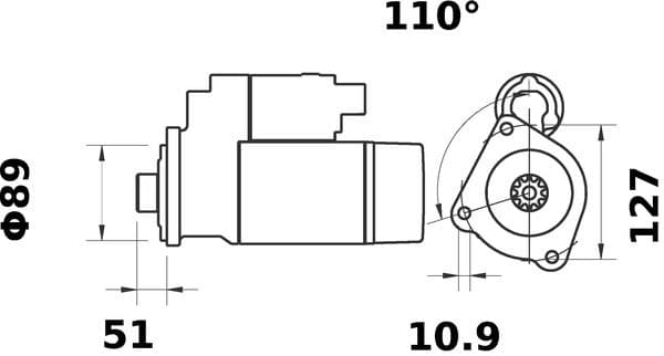 Starter (24V, 6,5kW, aantal tanden 12 pcs, (en) new with a deposit) past: AGCO R60  DEUTZ FAHR 4080 H, 4080 HTS