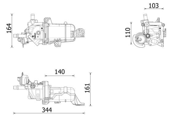 Uitlaatgassen radiator past: FIAT TALENTO  OPEL VIVARO B  RENAULT ESPACE V, FLUENCE, GRAND SCENIC III, GRAND SCENIC IV, KADJAR, KOLEOS II, MEGANE, MEGANE III, MEGANE IV, SCENIC III 1.5D-1.8D 02.09-