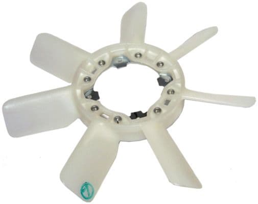 Radiator plezier (diameter 420mm, aantal bladen 7) past: TOYOTA DYNA 100, DYNA 150, HILUX VI, LAND CRUISER 2L-5L 11.84-07.05