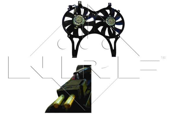 Radiatorventilator (met huisvesting) past: MERCEDES E (VF210), E (W210), E T-MODEL (S210) 2.0-5.4 06.95-03.03