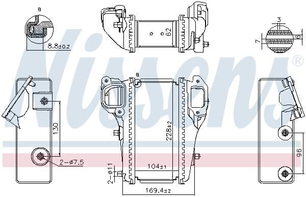 Toevoerluchtkoeler past: HONDA CIVIC IX 1.6D/2.2D 02.12-12.16