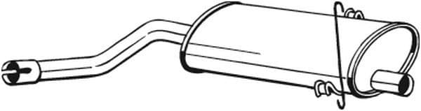 Middendemper uitlaatsysteem past: SAAB 900 I 2.0/2.1 09.80-06.94