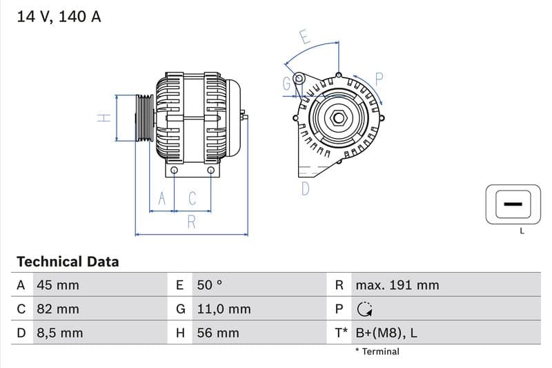 Dynamo (14V, 140A, gereviseerd) past: VOLVO S40 I, S60 I, S70, S80 I, V40, V70 I, V70 II, XC70 I, XC90 I 1.6-3.0 07.95-12.14