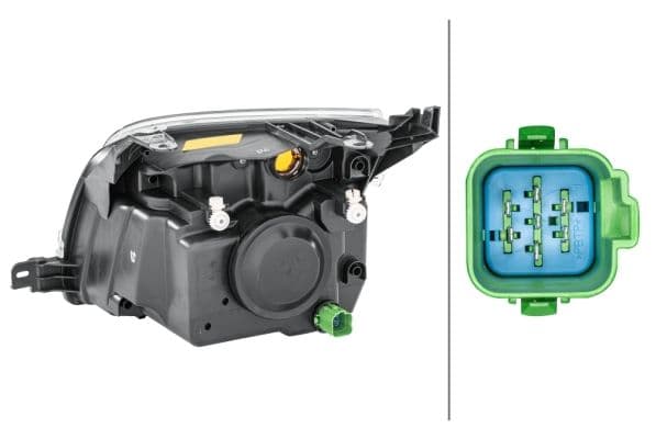 Koplamp Rechts (halogeen, H4/PY21W/W5W, met motor) past: FORD FUSION -12.12