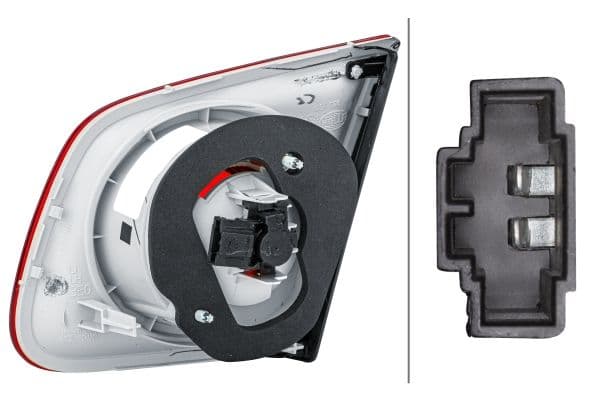 Achterlicht Links (binnen, P21W, kleur indicator wit, kleur van het glas red/transparant, anti-fog licht) past: VW JETTA III Saloon 08.05-10.10