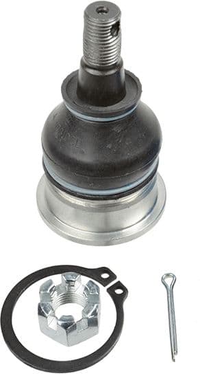 Kogelgewricht van de as Links/Rechts (bodem voor) (diameter kegel 13,5mm) past: CITROEN C1  PEUGEOT 107  TOYOTA AYGO, ECHO, YARIS, YARIS / VIOS, YARIS VERSO 1.0-1.8 04.99-