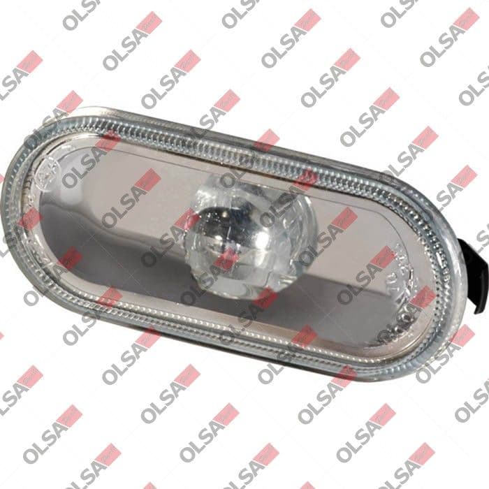 Controlelampje, zijkant Links/Rechts (wit, met een zilveren inzetstuk) past: SEAT AROSA, LEON 1M, TOLEDO II 1M  VW BORA, CADDY II, GOLF IV, LUPO, PASSAT B5, PASSAT B5 FL, POLO III 6N1 10.94-03.10