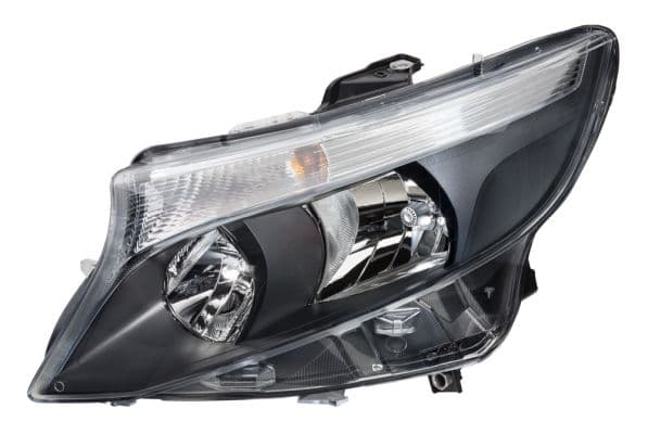 Koplamp Links (H15/H7/PY21W, met motor, met gloeilamp, kleur invoegen: zwart, kleur indicator: transparant) past: MERCEDES VITO / KLASA V W447 03.14-06.19