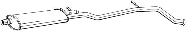 Middendemper uitlaatsysteem past: PEUGEOT 406 2.0 01.99-10.00