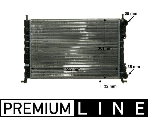 Motorradiator (handmatig) past: FIAT PALIO, SIENA, STRADA 1.0-1.6 04.96-