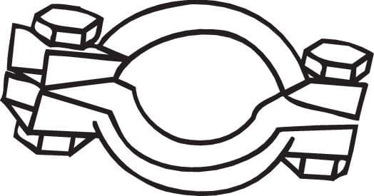 Uitlaatsysteem sluiting (53mm) past: CITROEN AX, BX, XSARA  RENAULT CLIO II, KANGOO 1.0-2.0 07.86-03.18