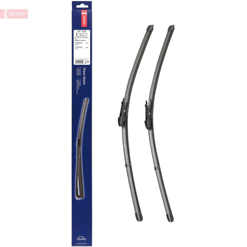 Wisserblad voegloos Voor met spoiler (2pcs) Flat Blades 600/580mm past: BMW 5 (E60), 5 (E61), 6 (E63), 6 (E64) 12.01-12.10